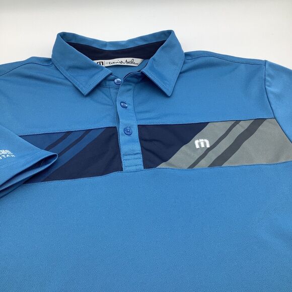 Travis Mathew Mens Short Sleeve Golf Polo Blue Size Medium - Picture 1 of 8